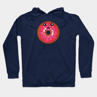 Smiling Cartoon Pink Cute Baby Donut Hoodie